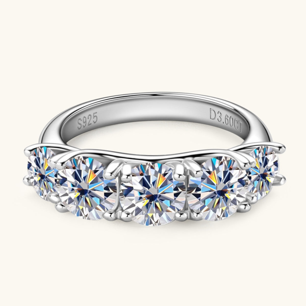 Kamille 3.6 Carat Moissanite 925 Sterling Silver Ring