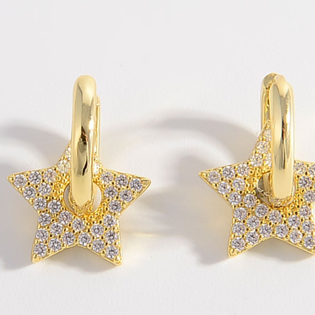 Shooting Stars 925 Sterling Silver Zircon Star Earrings (Multiple Finishes) - BP