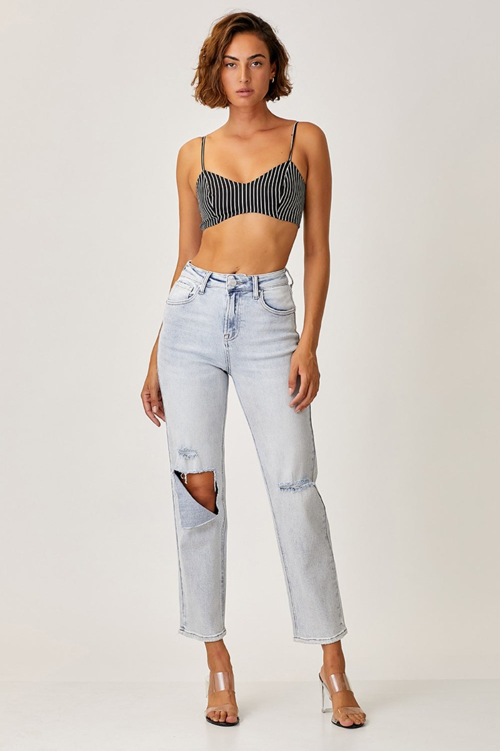 (1-15) Shelby RISEN High Rise Distressed Relaxed Jeans