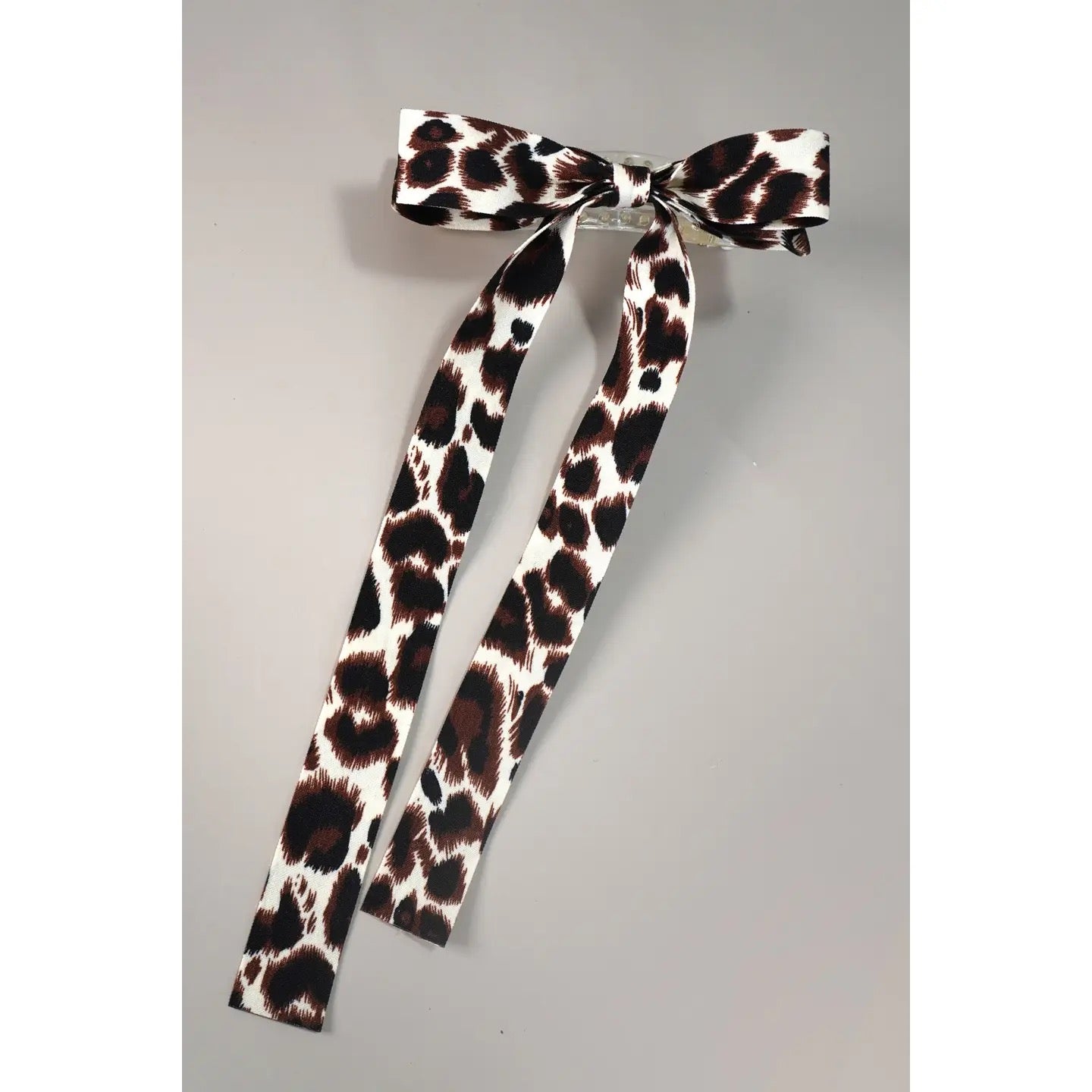 Leopard Print Bow Pin Hair Clips