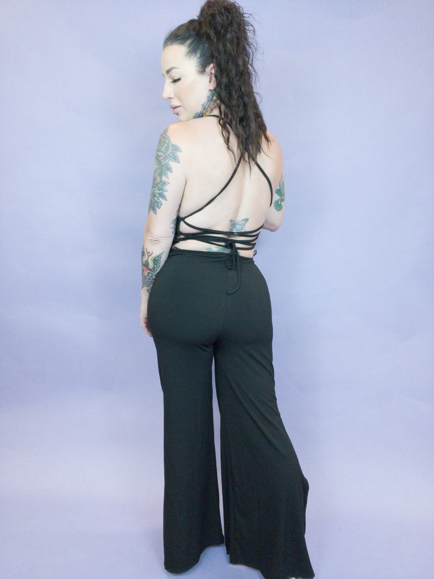 Stand & Deliver Flare Backless Jumpsuit (MULTIPLE COLORS)