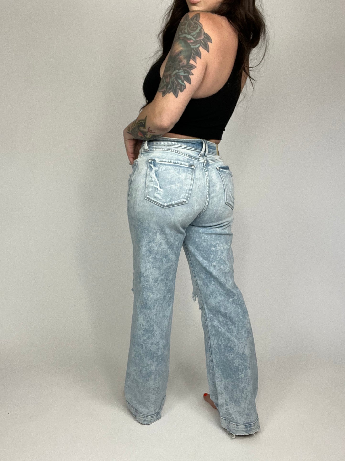 ARTREMIS - 90'S VINTAGE STRETCH WIDE LEG JEANS