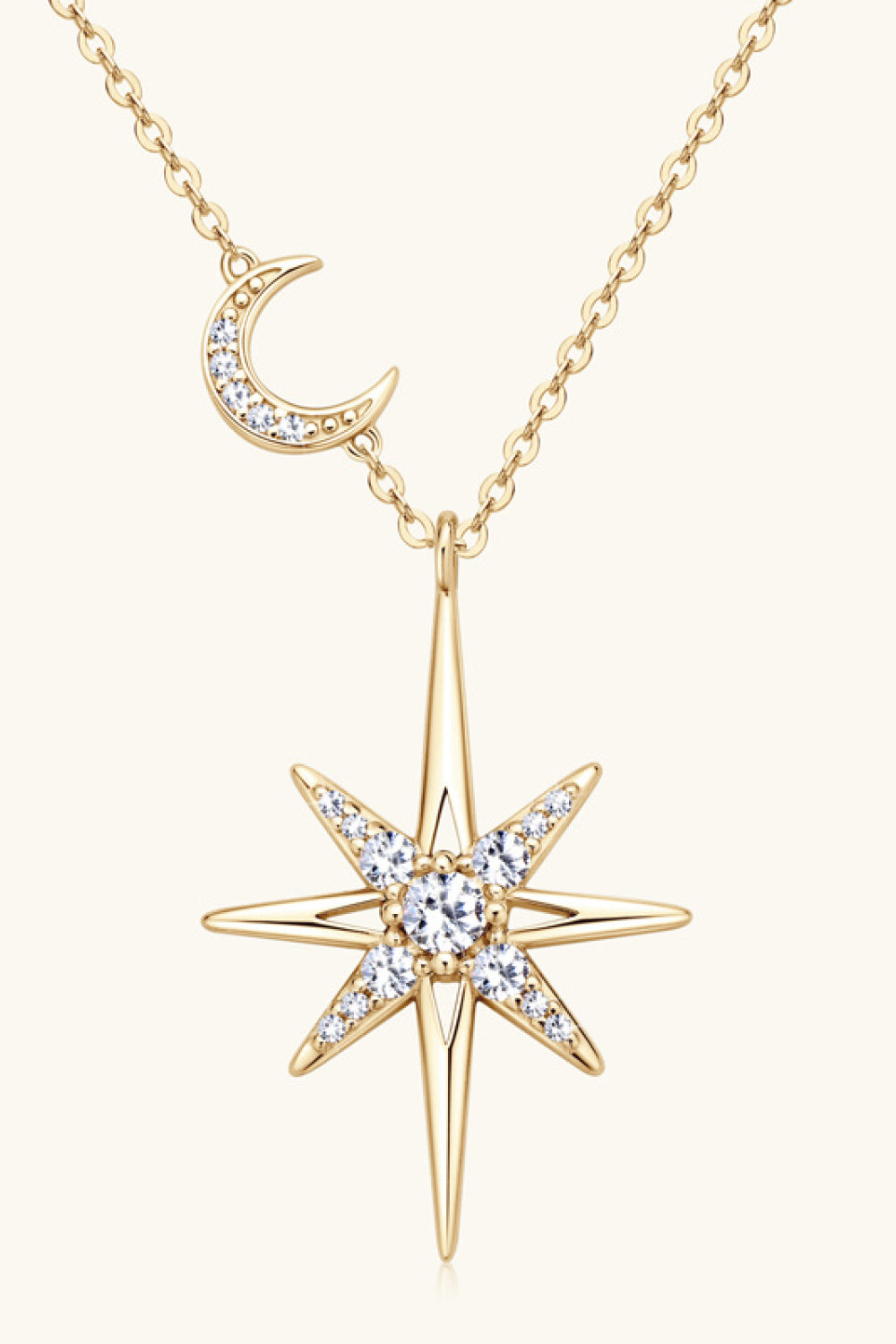 Stars Aligned Moissanite 925 Sterling Silver Necklace (Multiple Finishes)