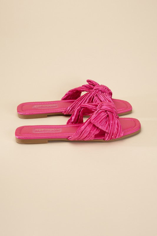 Gemma Bow Flat Slides (Multiple Colors) - BP