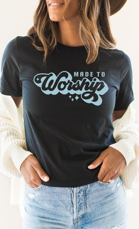 (2X-3X) Made To Worship Graphic Tee (Multiple Colors) - BP