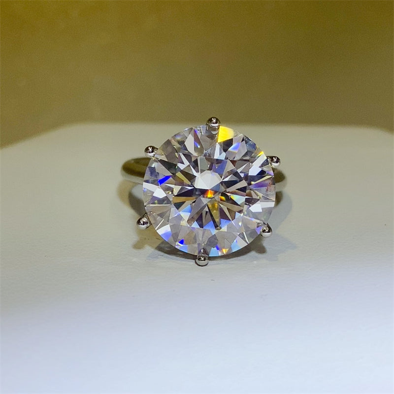 Francis 10 Carat Moissanite 925 Sterling Silver Ring