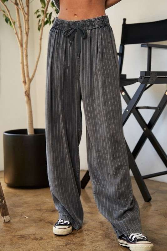 Slumber Party Stripe Button Down Shirt and Long Pants Set