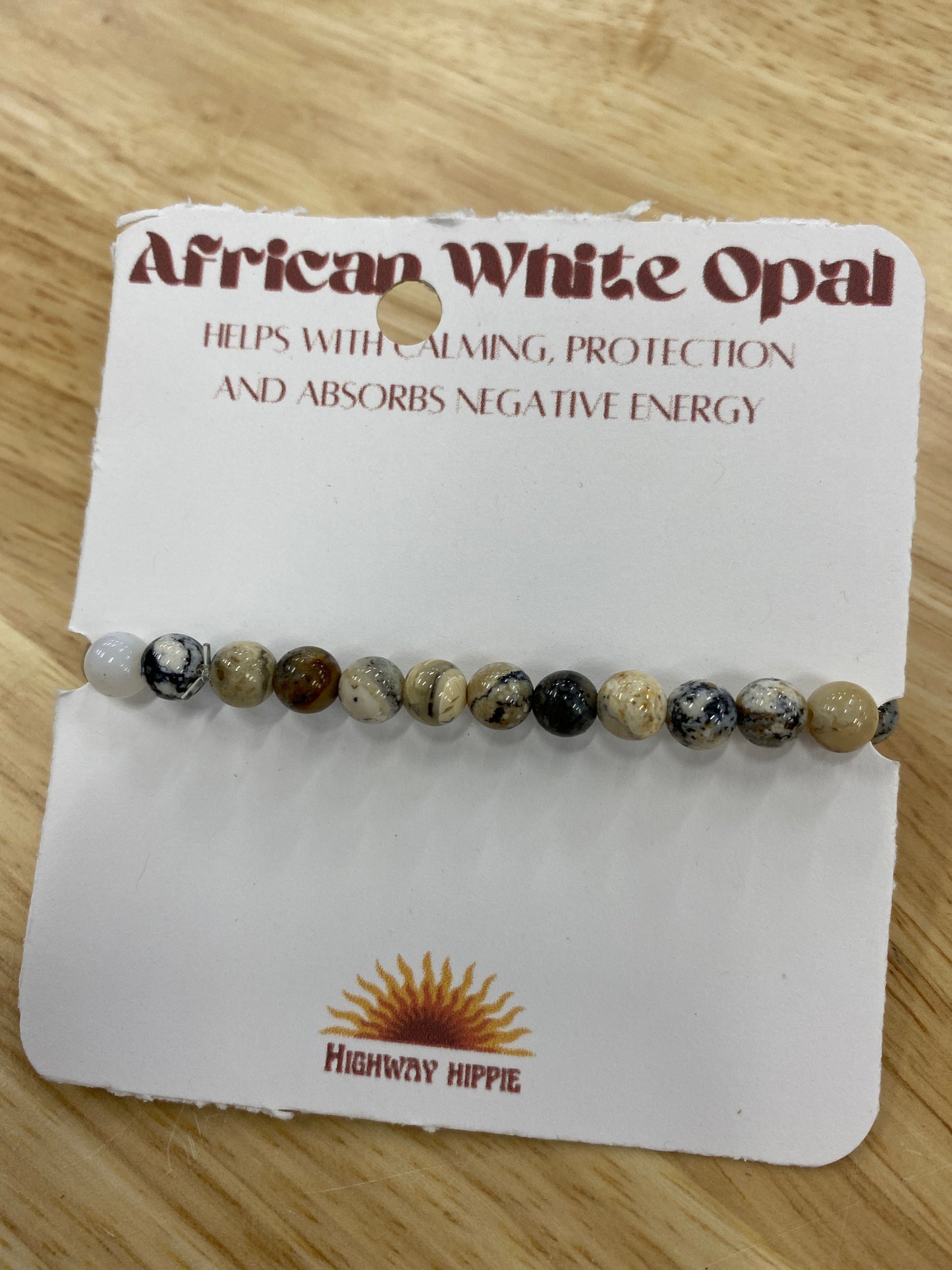 By My Side African White Opal Bracelet