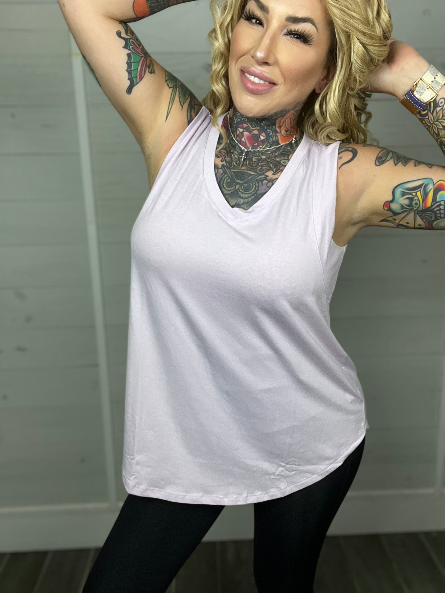 In Tune With Thyself Curvy Sleeveless Tank