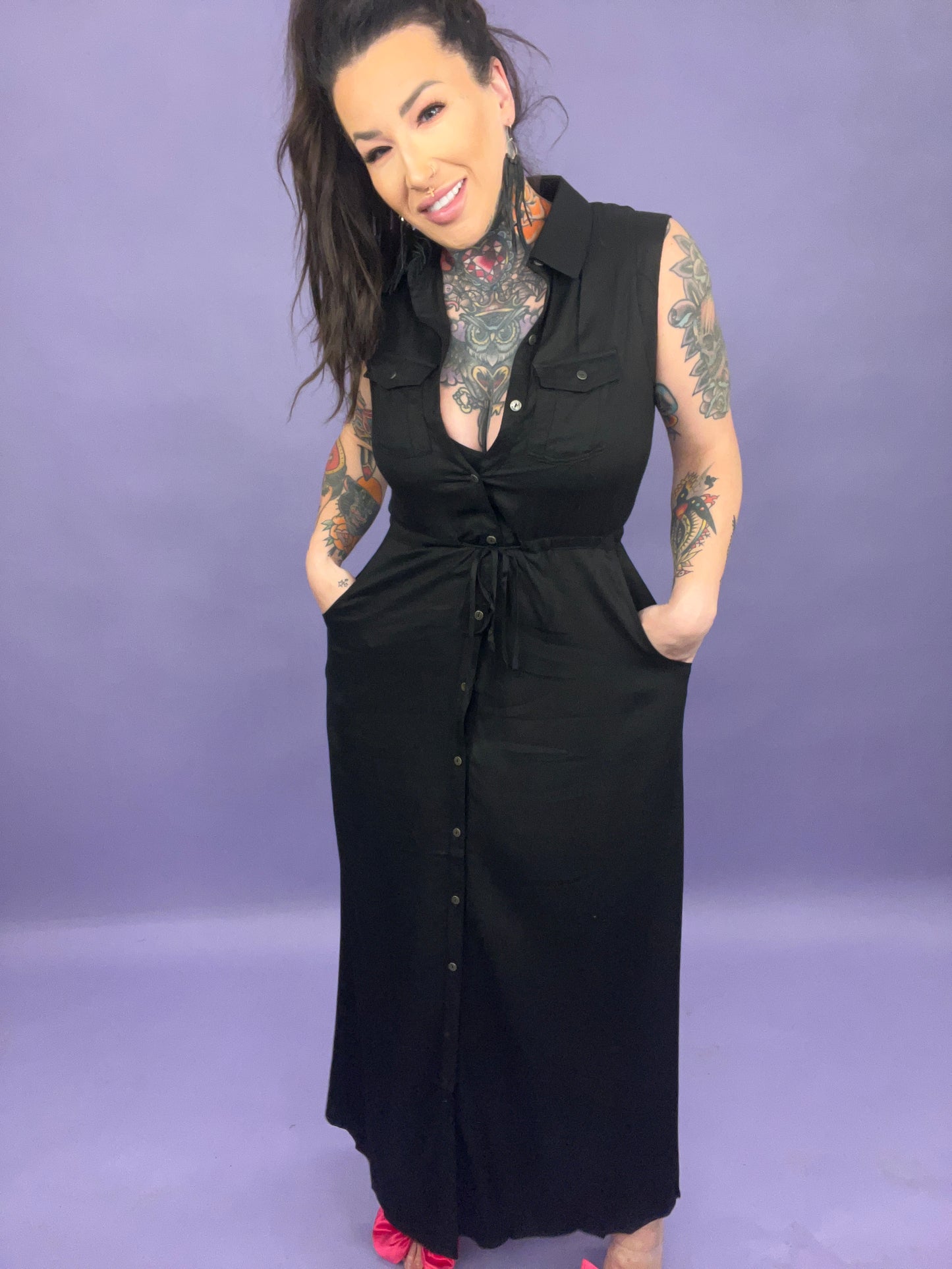 REG Jade By Jane -BUTTON DOWN MAXI DRESS