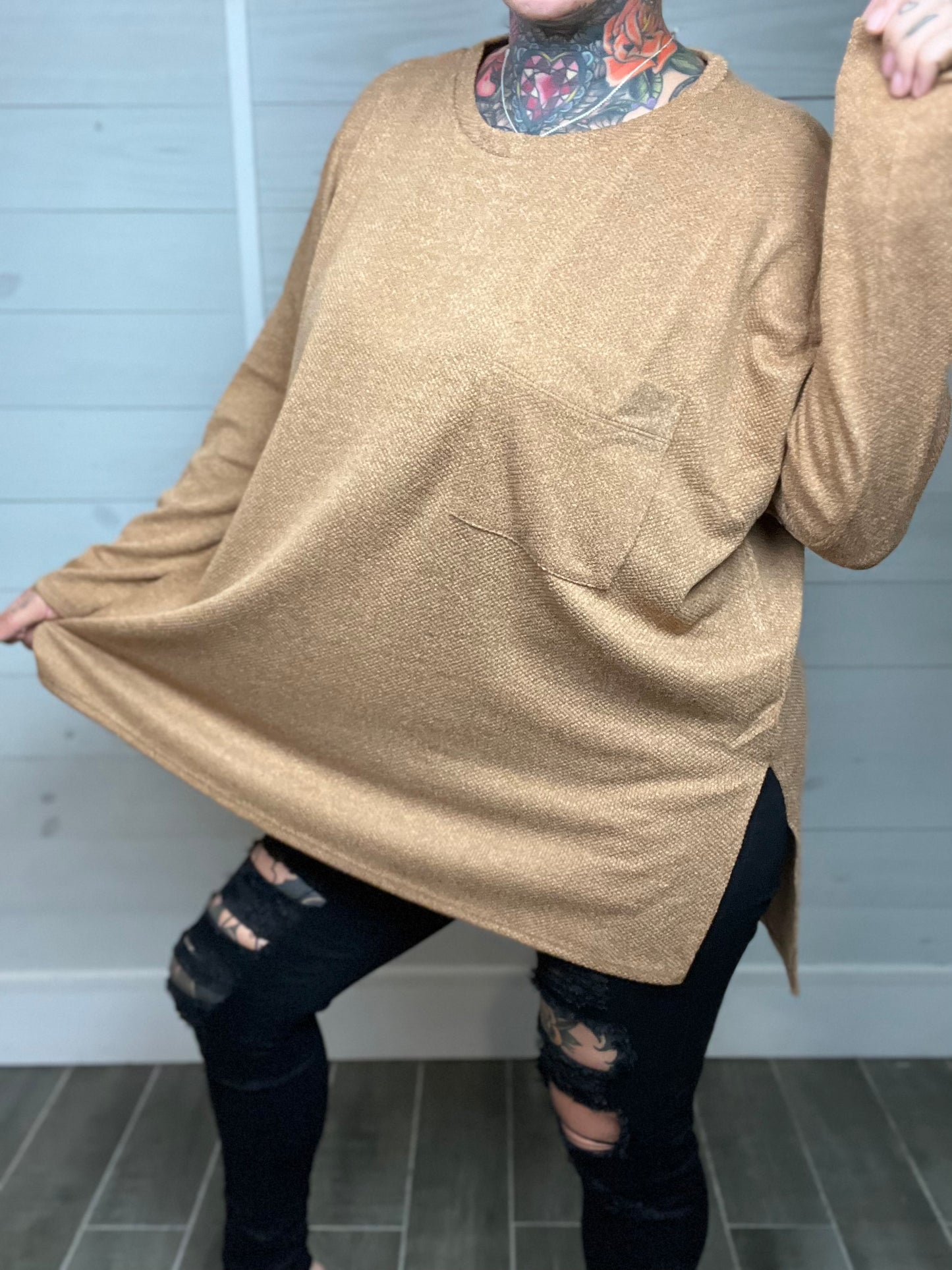 Delightful Daydreamer Oversized HiLo Top (Multiple Color Options)