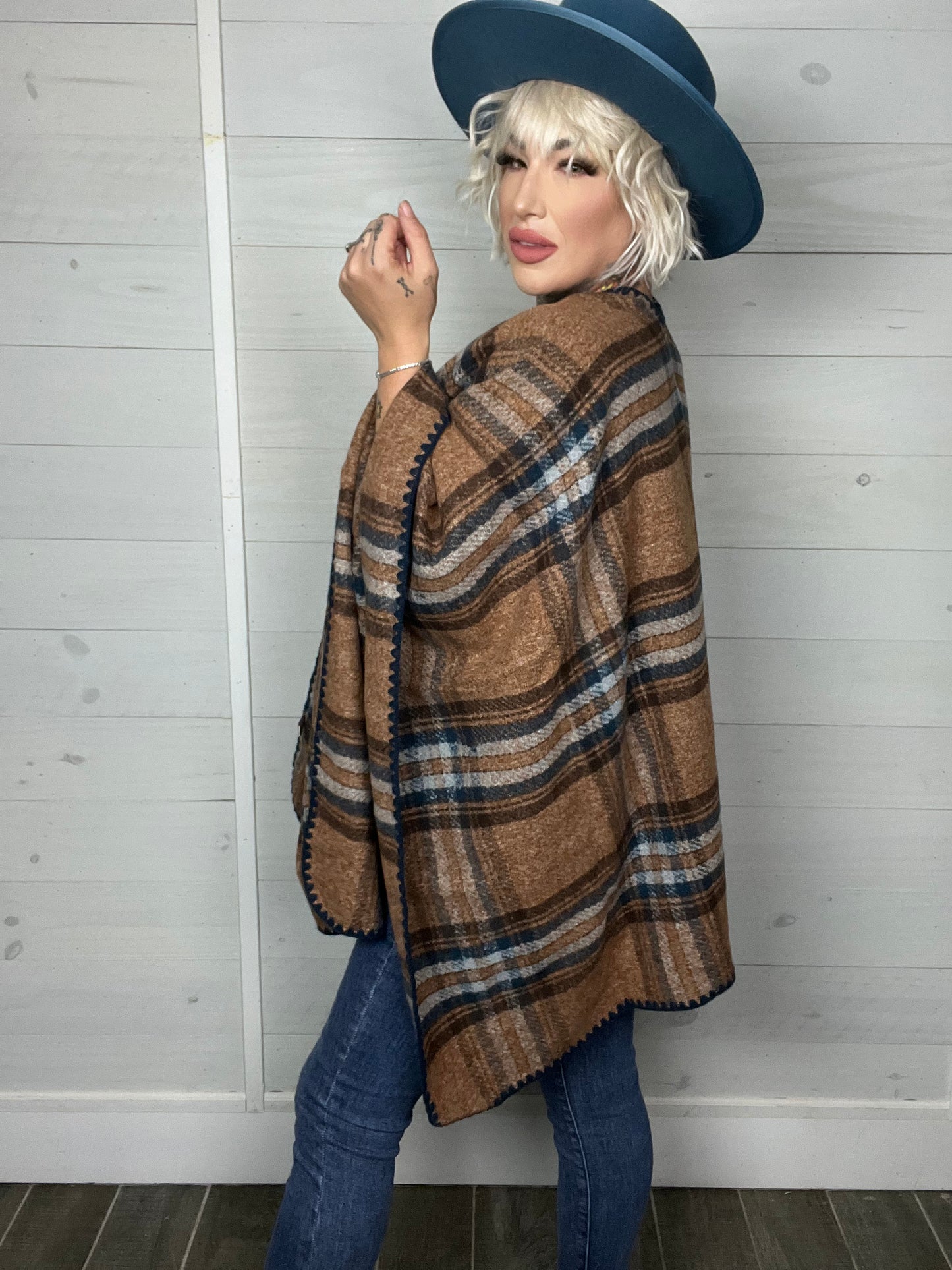 Blissful Seasons Plaid Ruana