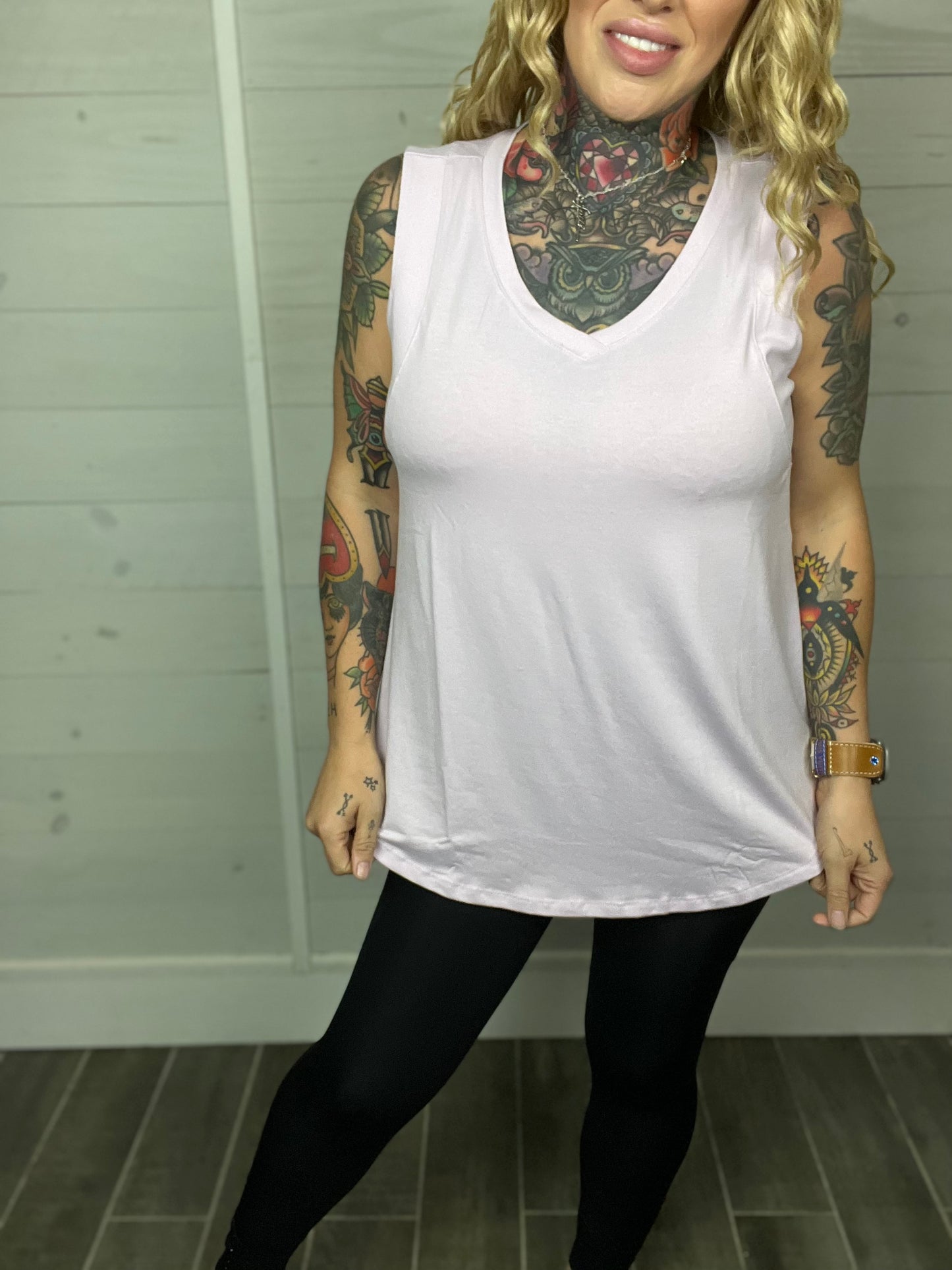 In Tune With Thyself Curvy Sleeveless Tank