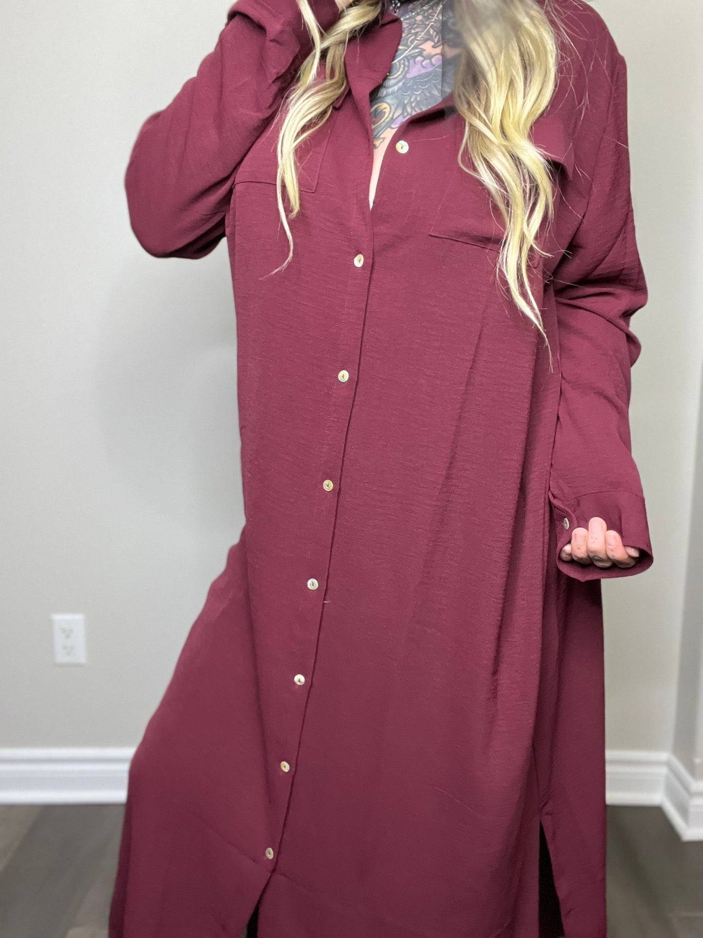 Wine Into Water Cury Collard Dress