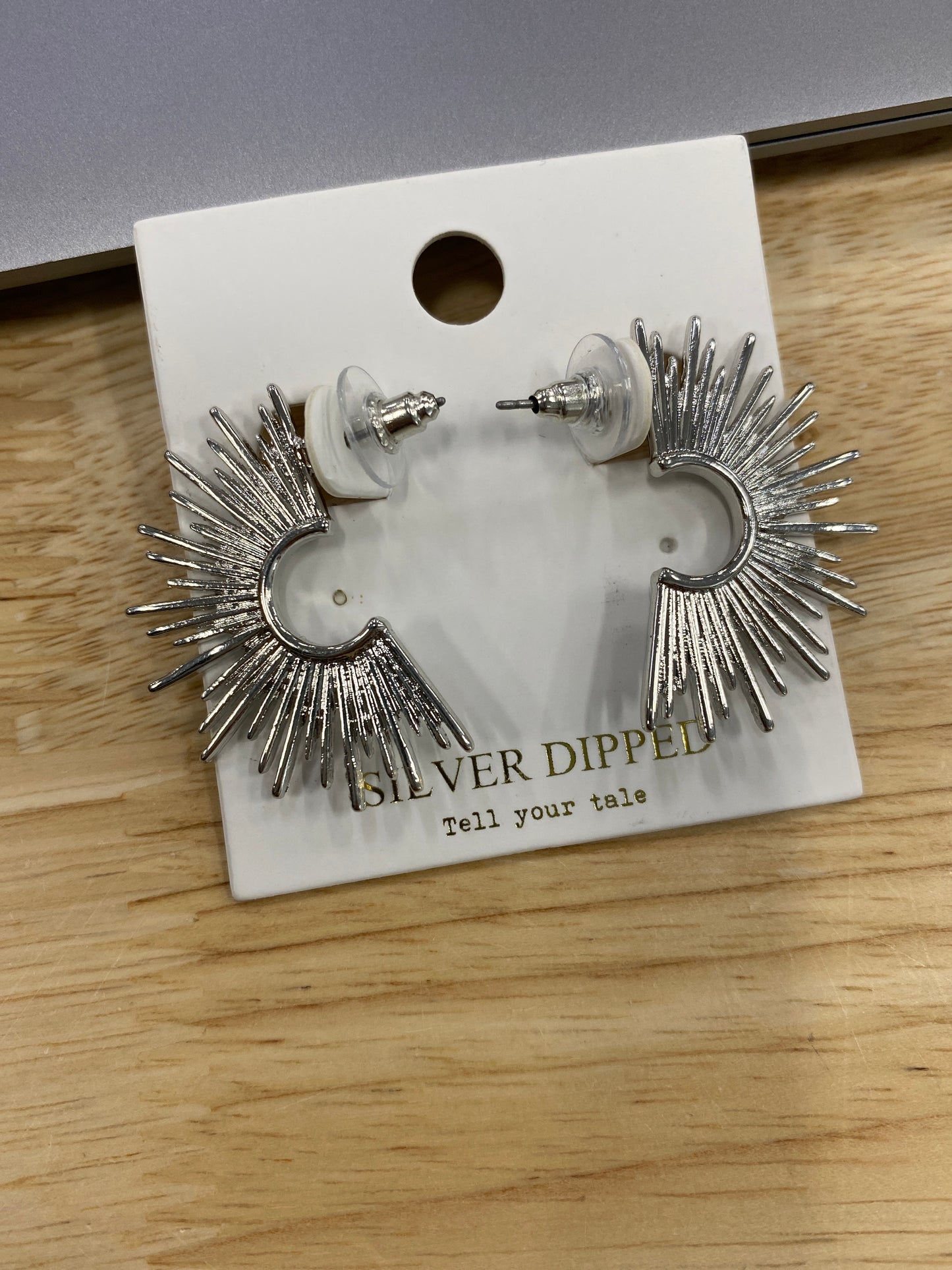 Bursting Sun Metal Earrings