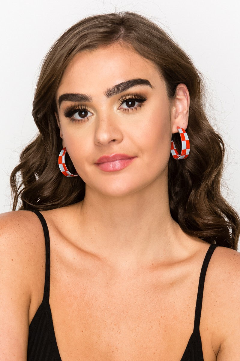 Sweet Tooth Retro Candy Color Resin Hoop Earrings