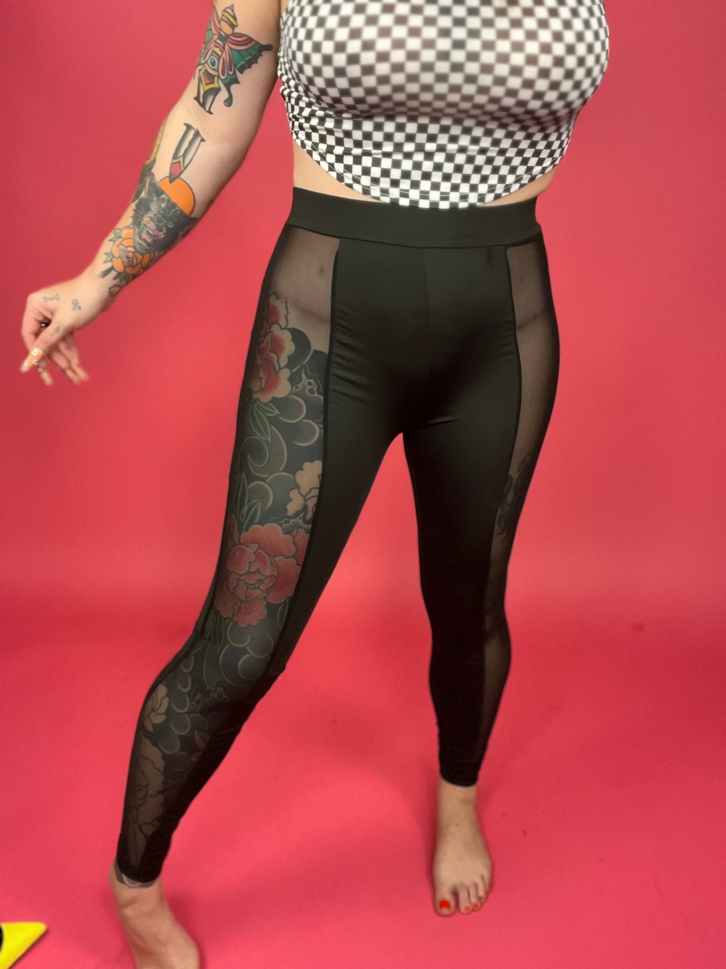 High Waist Mesh Sports Legging