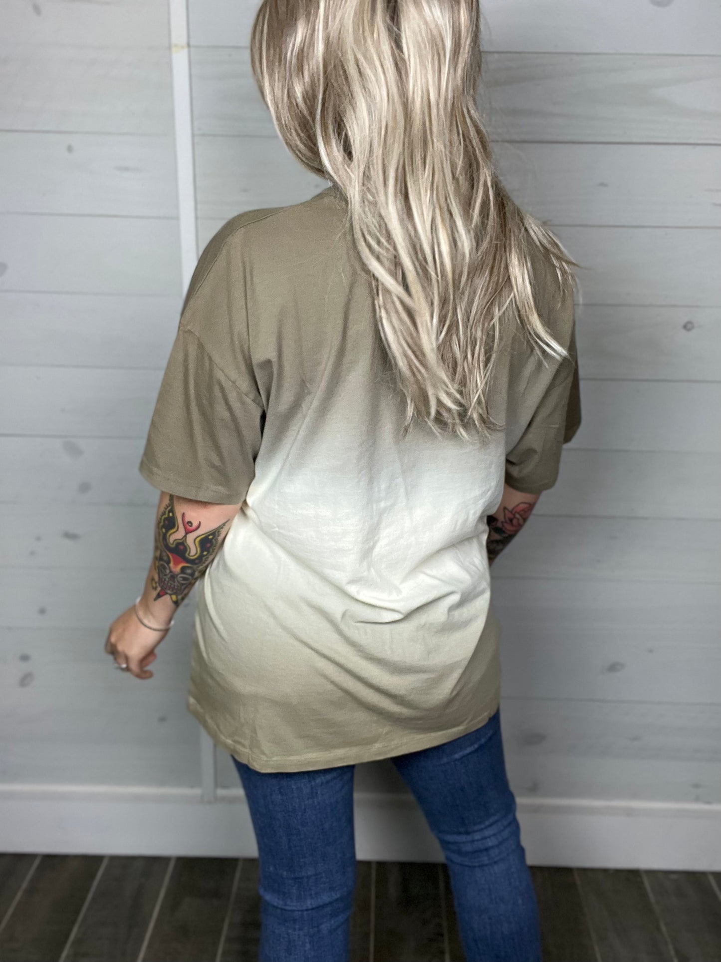 Back to Basics Two Tone Oversized Tee