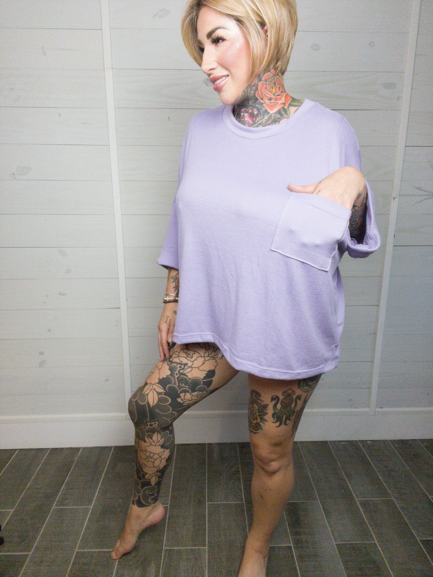 Game Day Oversized Hi-Lo Curvy Tee