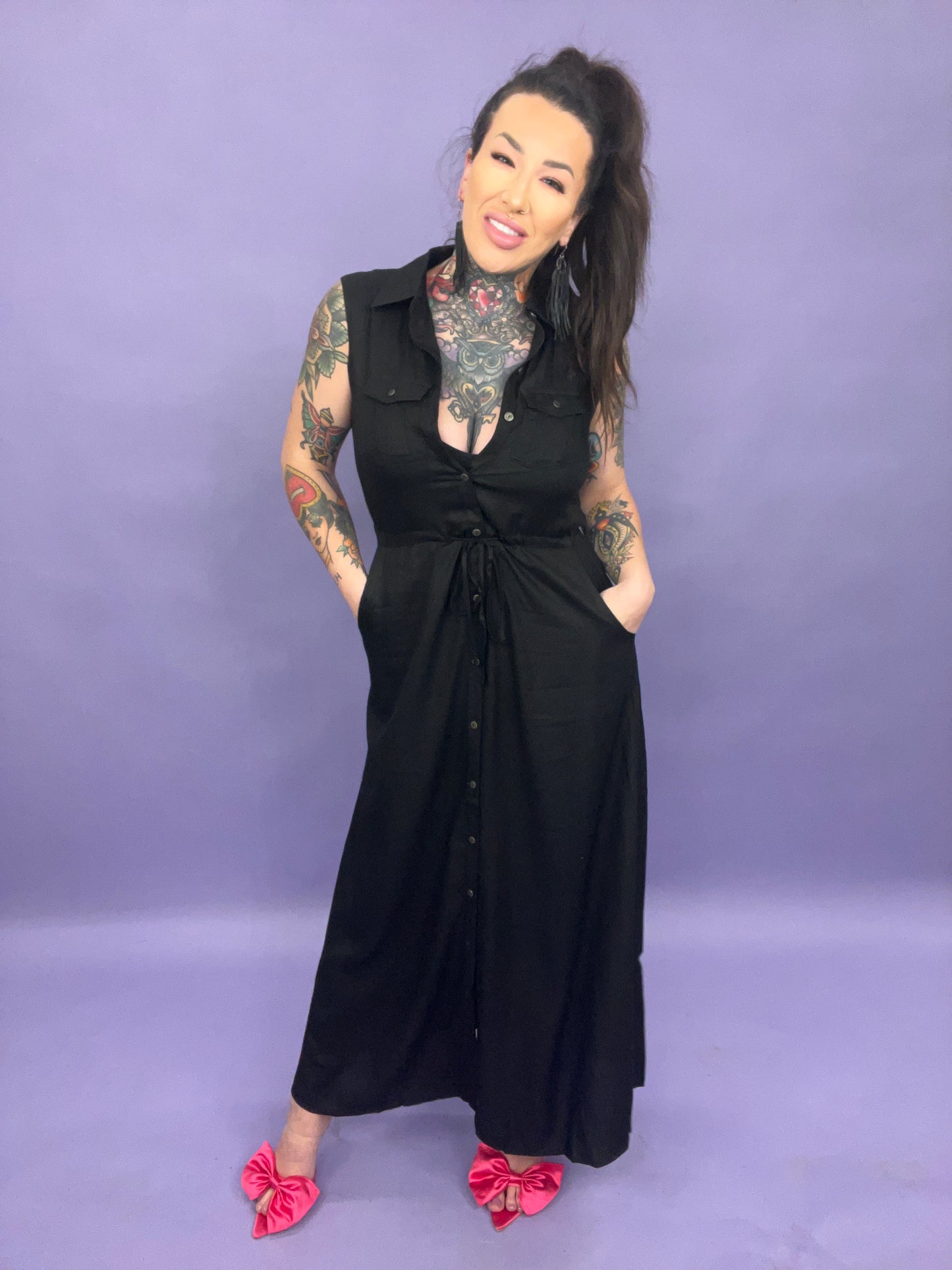 REG Jade By Jane -BUTTON DOWN MAXI DRESS