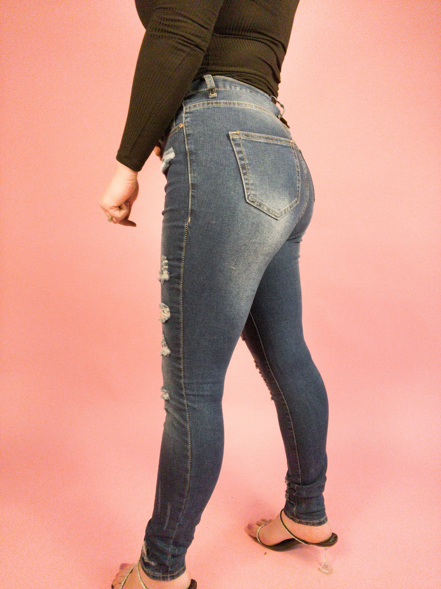 We're Finished Distressed Jeans