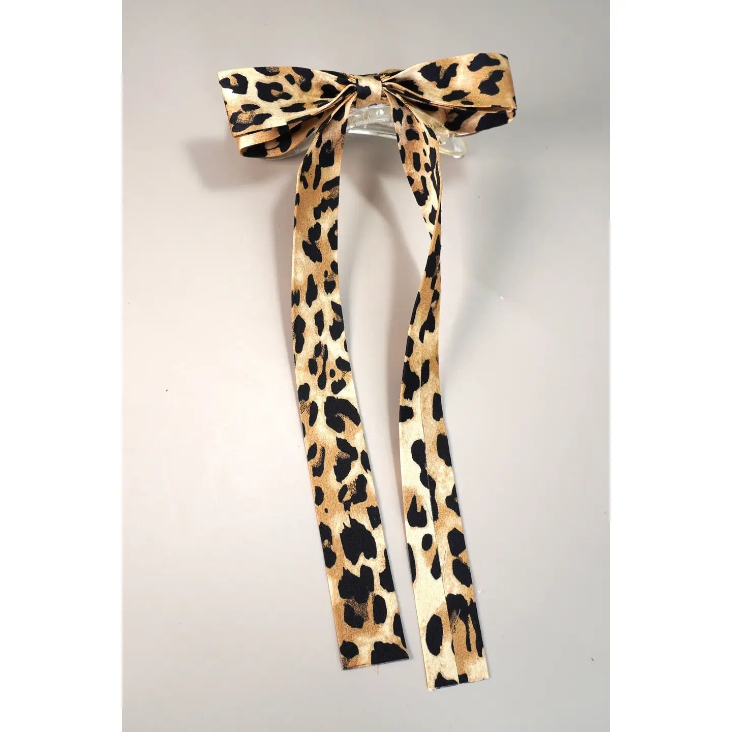 Leopard Print Bow Pin Hair Clips
