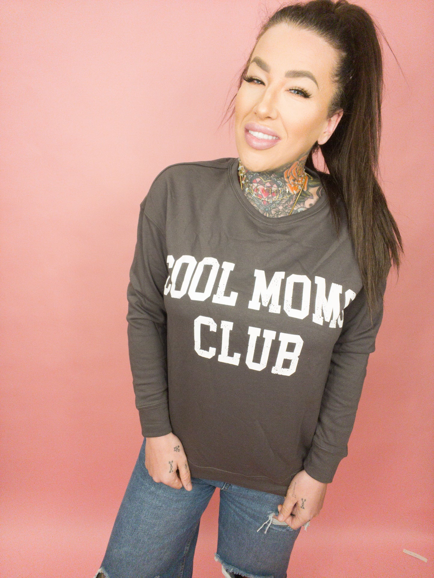 In The Cool Moms Club Curvy Drop Shoulder Sweatshirt (S-2X)