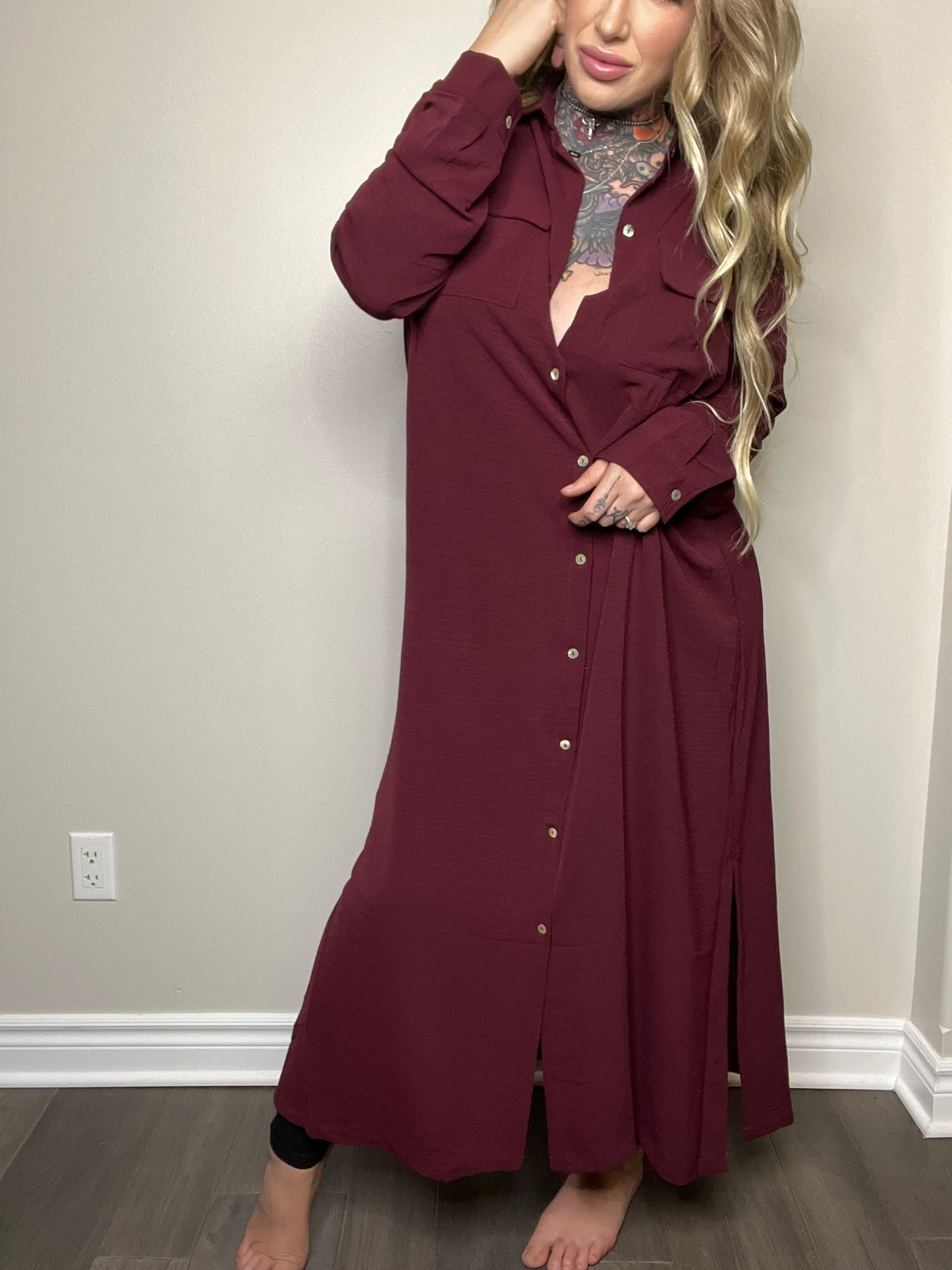 Wine Into Water Cury Collard Dress