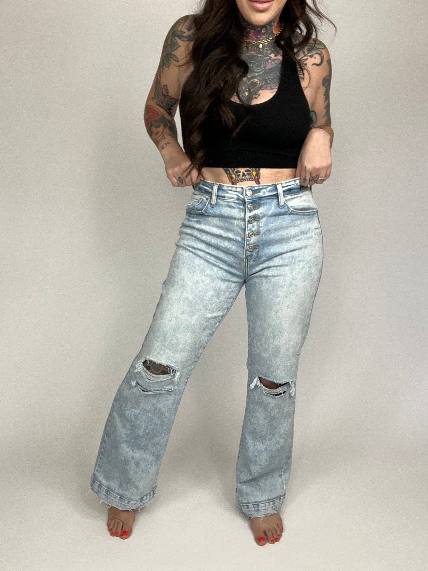 ARTREMIS - 90'S VINTAGE STRETCH WIDE LEG JEANS