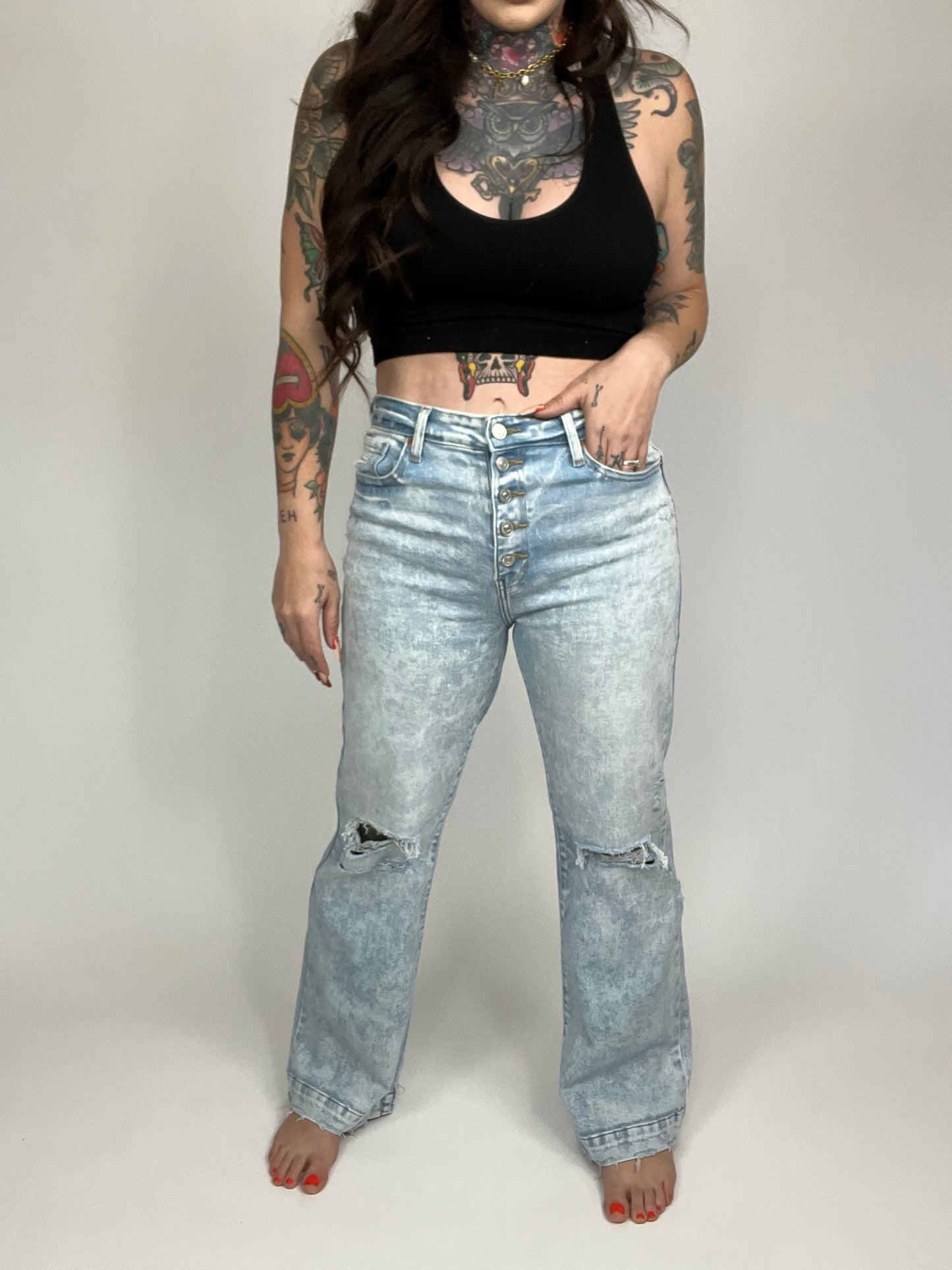 ARTREMIS - 90'S VINTAGE STRETCH WIDE LEG JEANS