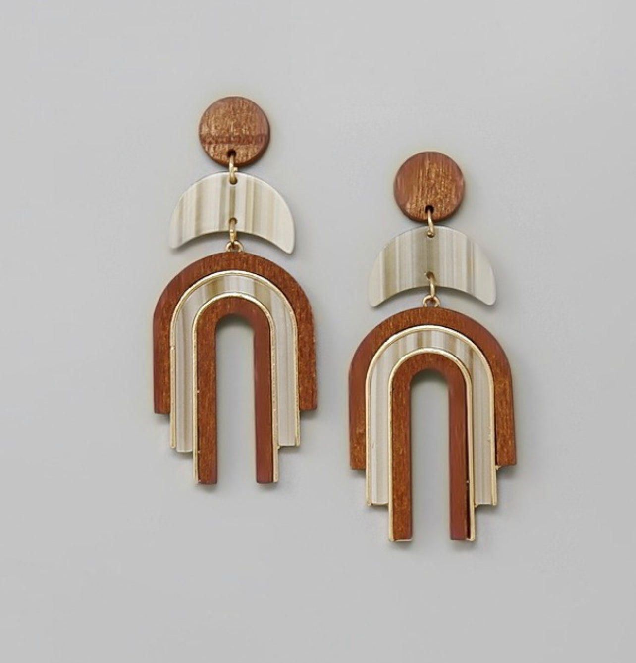 Arches Of Heaven Wooden Earrings