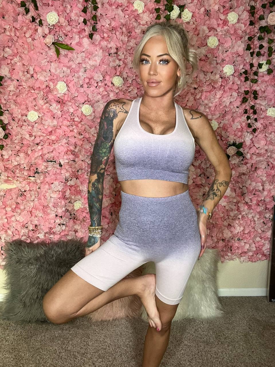 Save Me Some Sunshine Ombre Seamless Biker Short Set - BP