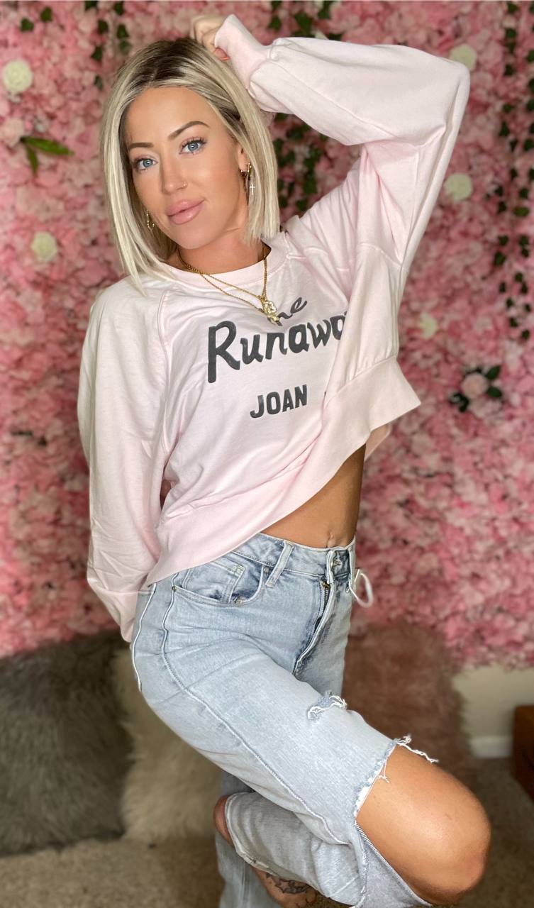 She's My Little Runaway Cropped Sweatshirt