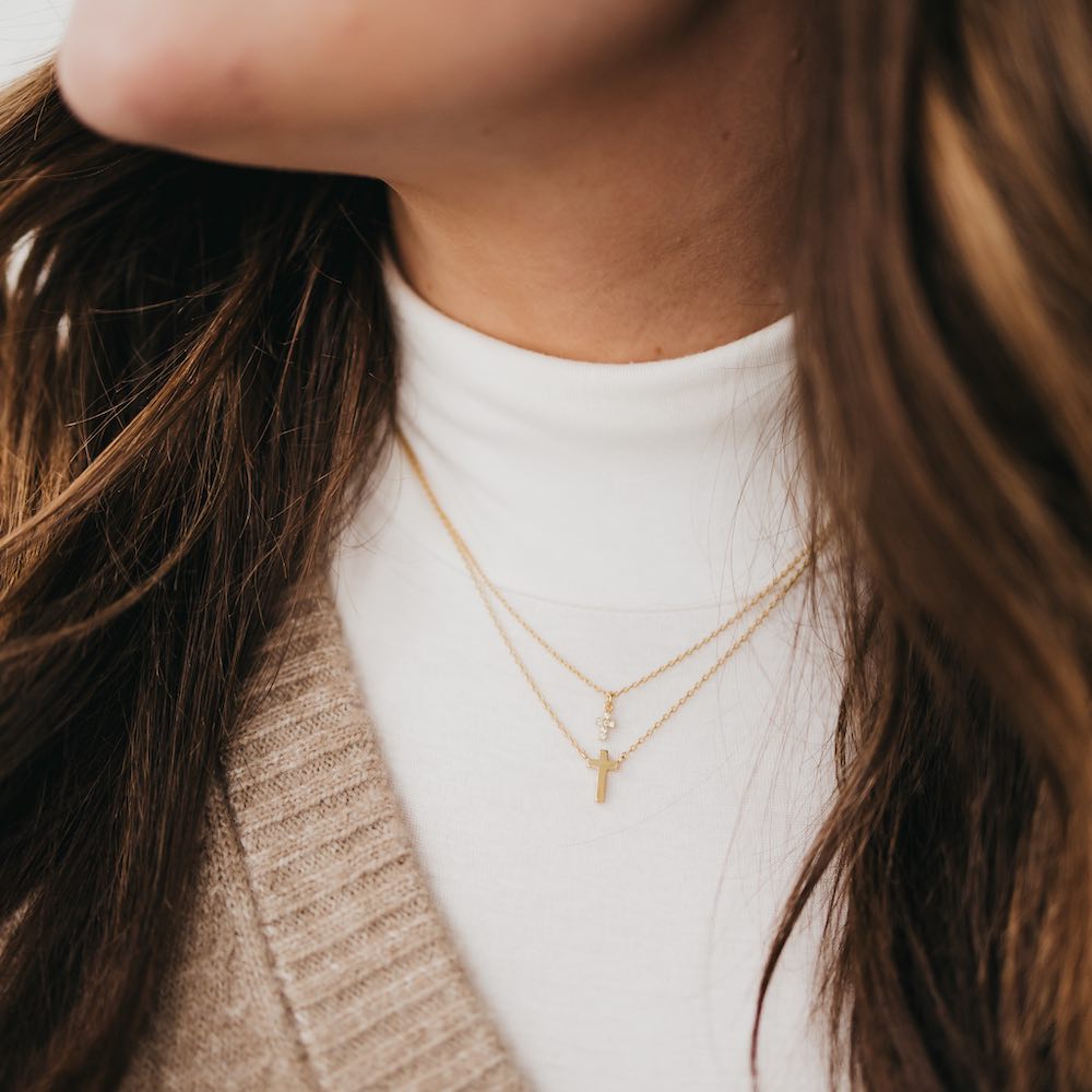 Faithful For You Layered Cross Necklace