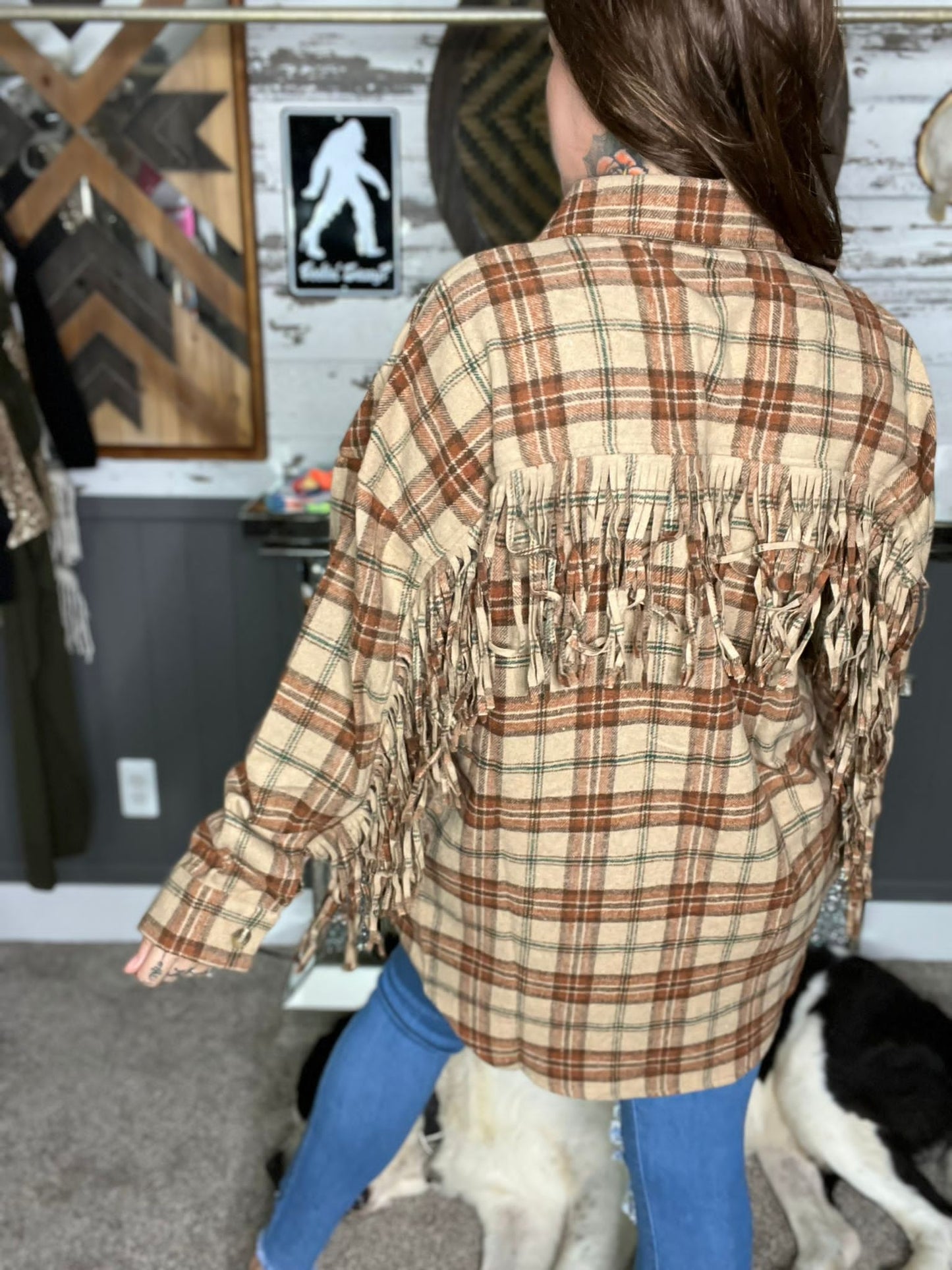 Fall In The City Curvy/Reg Plaid Shacket