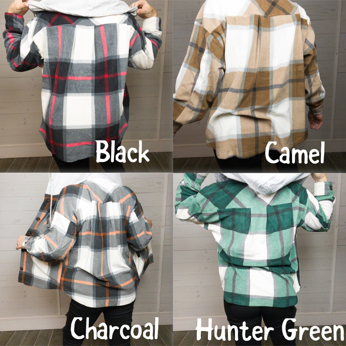 Constant Chaos Hooded Flannel Shacket (Multiple Color Options)