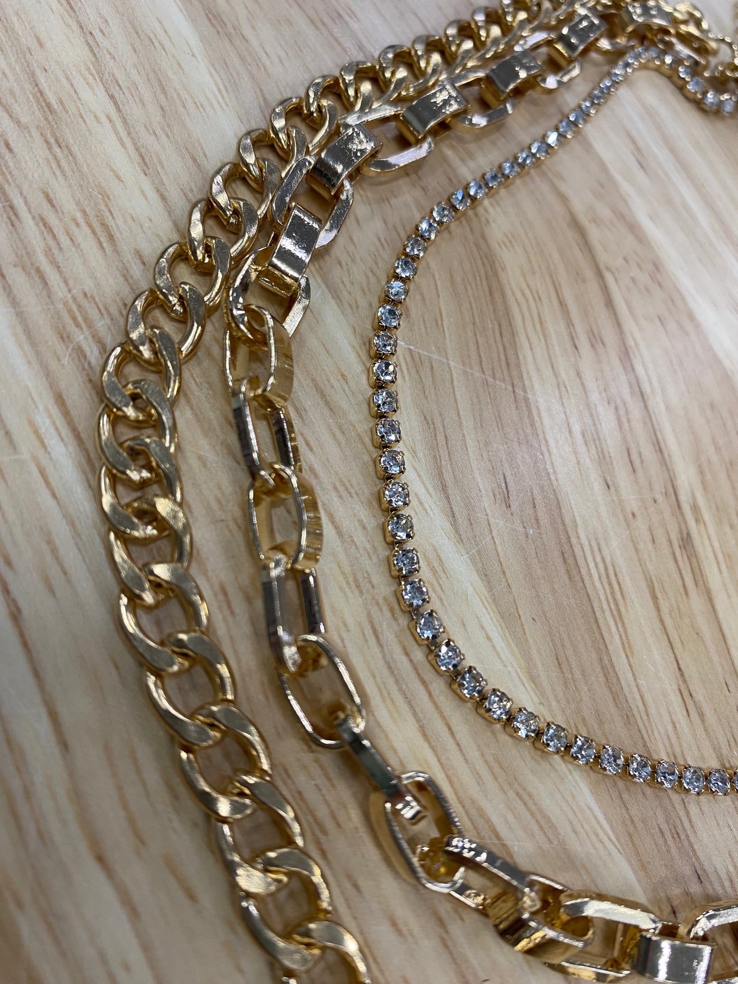 (Multiple Finishes) Take My Heart Layered Chain Necklace Set