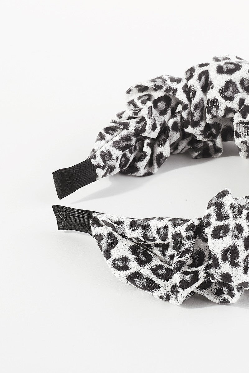Cause a Scandal Soft Vegan Leather Leopard Print Headband