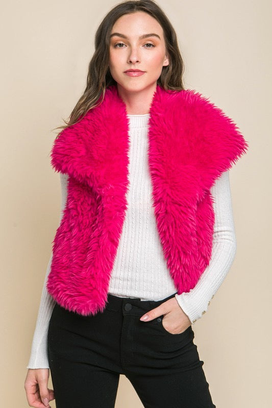 Eastern Winds Mid Waist Faux Fur Jacket