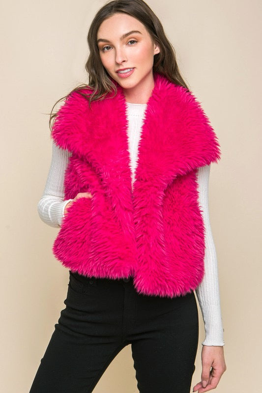 Eastern Winds Mid Waist Faux Fur Jacket