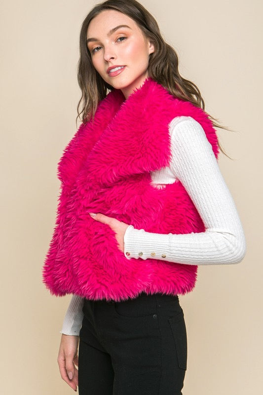 Eastern Winds Mid Waist Faux Fur Jacket