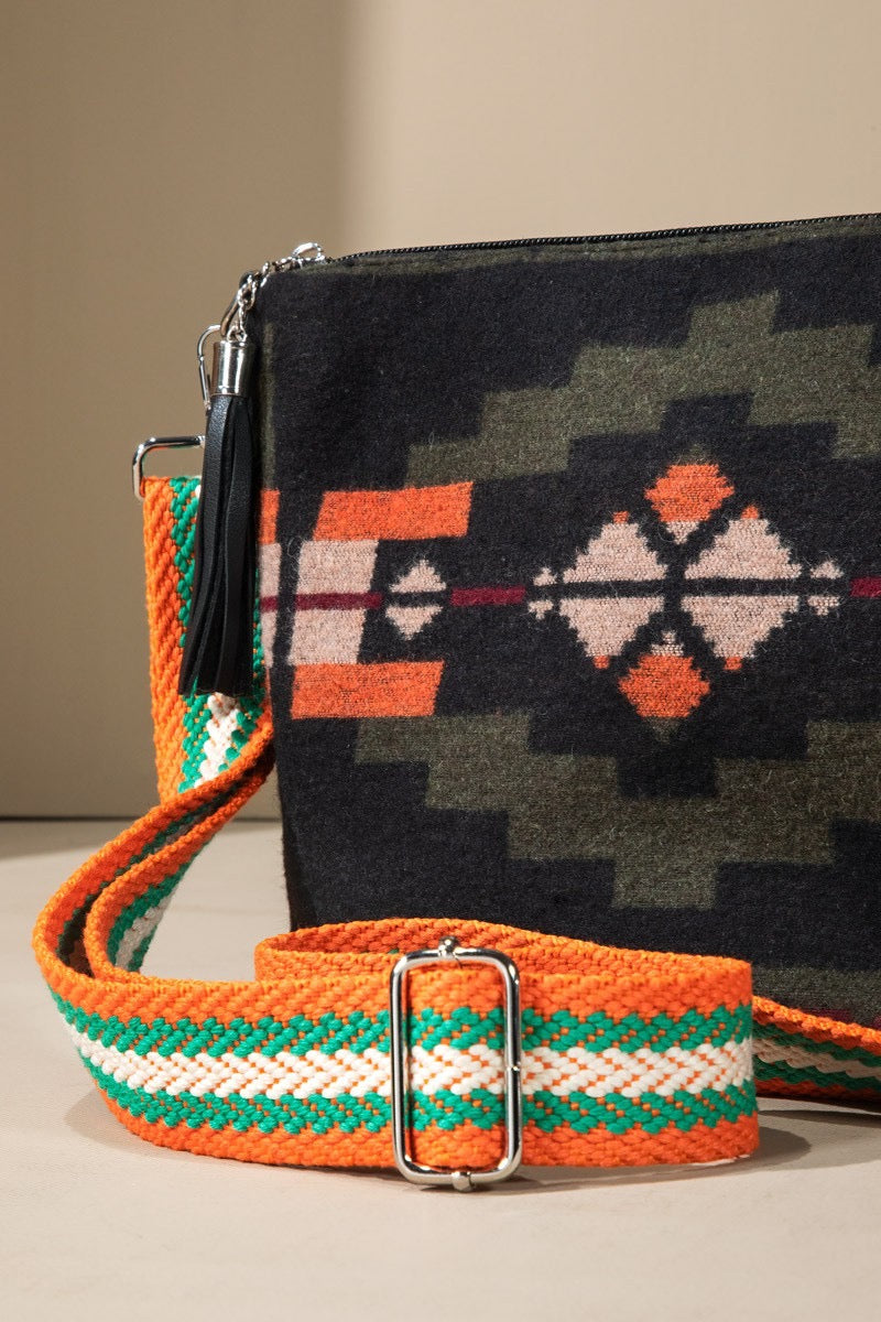 Tough To Read Aztec Crossbody Purse