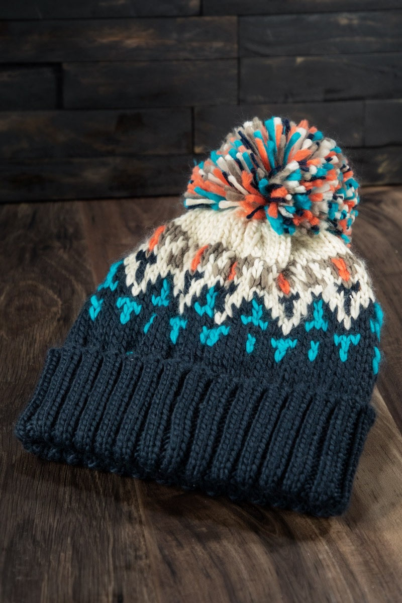 Always Different Multicolor PomPom Beanie