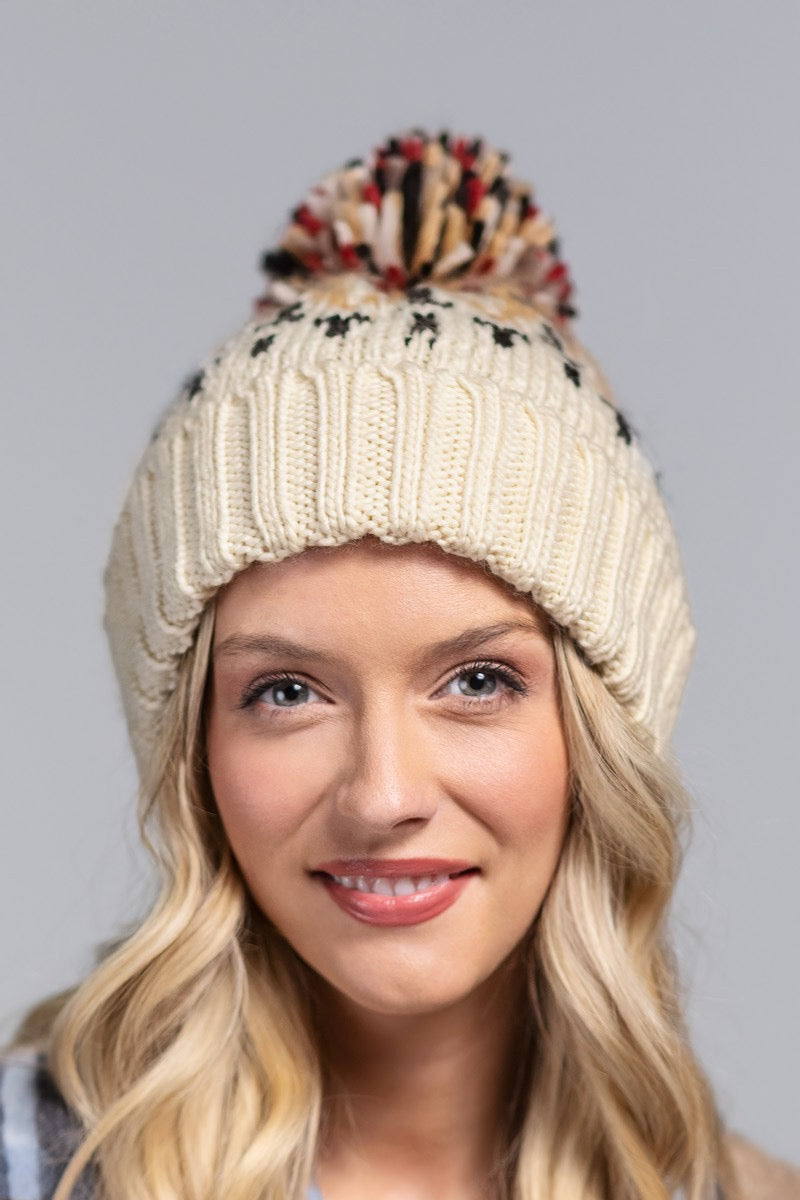 Always Different Multicolor PomPom Beanie