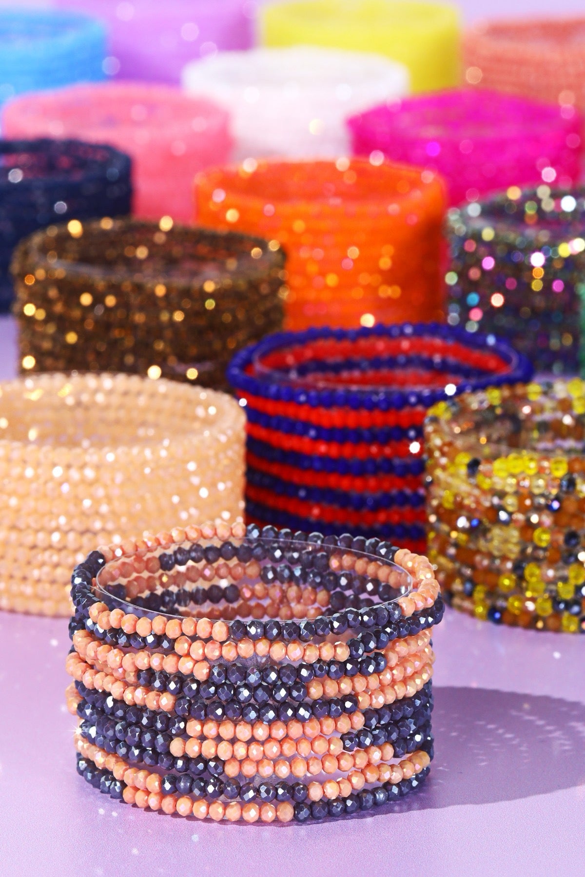 10 Piece Beaded Stackable Boho Bracelet