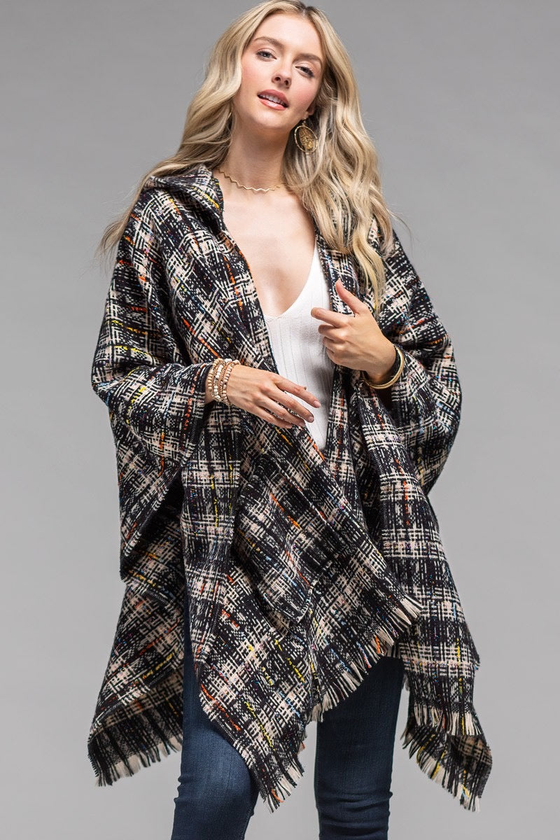 Too Cozy To Move Knit Hoodie Ruana