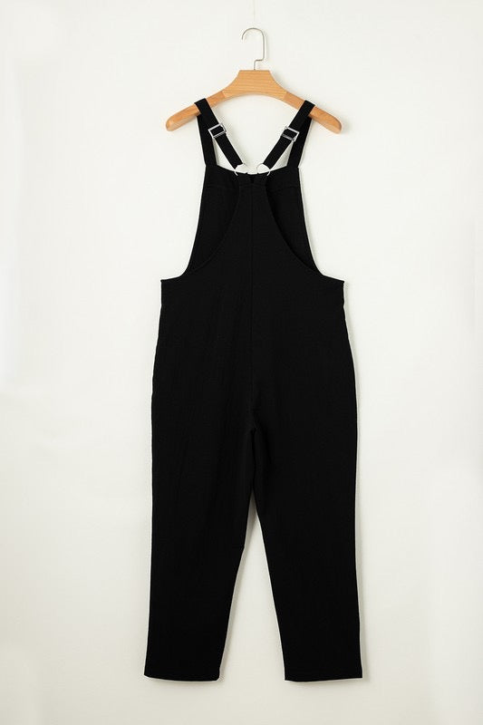 From Good To Great Adjustable Buckle Straps Cropped Jumpsuit