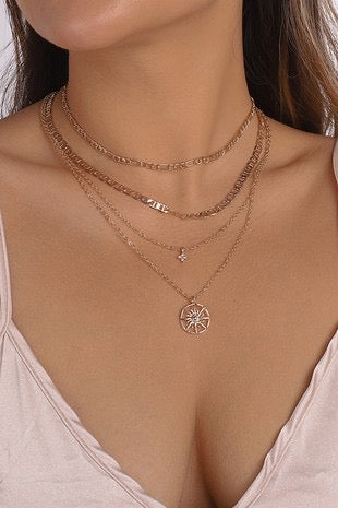 Bright Lights Multi-Strand Chain Necklace Set