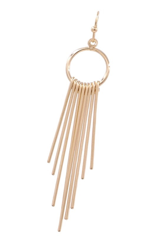 Flawless And Sassy Tassel Ring Drop Earrings