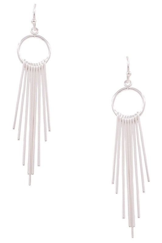 Flawless And Sassy Tassel Ring Drop Earrings